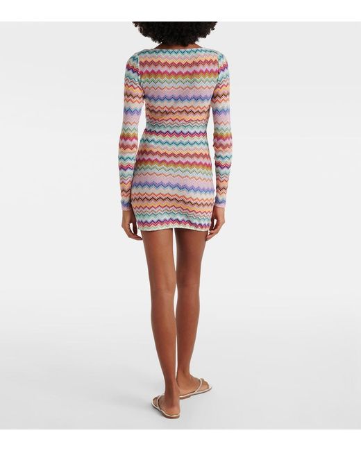 Missoni Multicolor Zigzag Lame Minidress