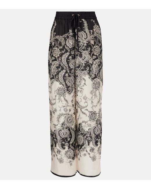Pantalon Ample Rhiannon En Soie Zimmermann en coloris Multicolor