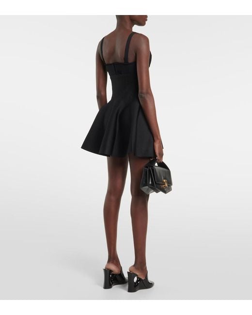 Alaïa Black Pleated Miniskirt