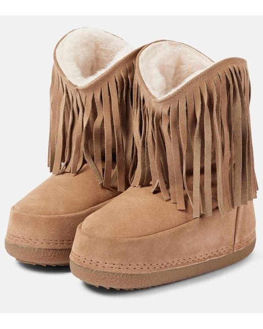 Stivali Doposci Cowboy Fringes di Inuikii in Brown