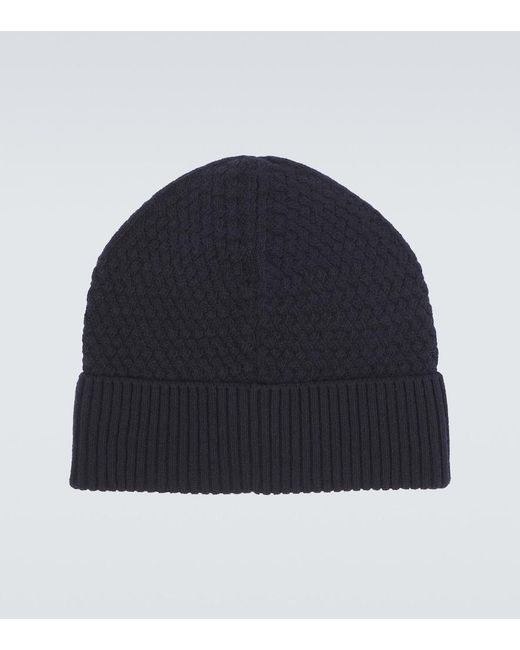Moncler Blue Wool And Cashmere Beanie for men