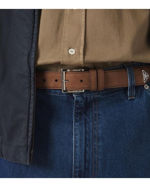 Cinturon De Ante Prada de hombre de color Brown