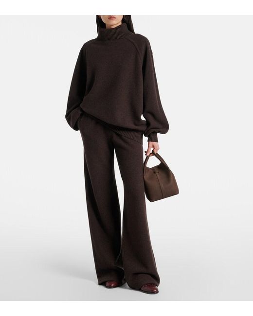 Loro Piana Black North Woods Oversized Wool-Blend Sweater
