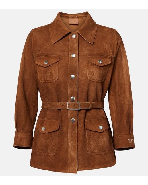 Prada Brown Suede Safari Jacket