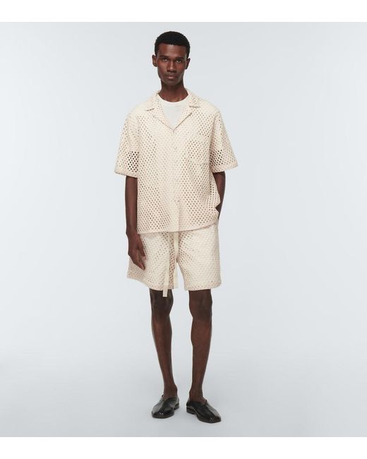 Commas Natural Cotton-Blend Shirt for men