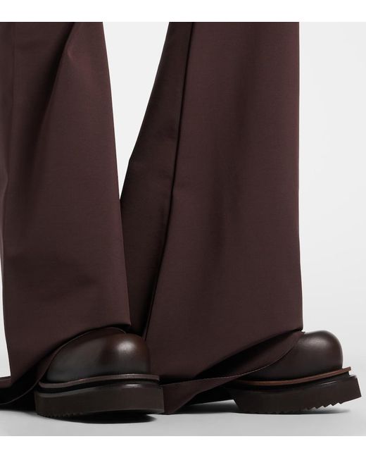 Rick Owens Black Beatle 60 Leather Platform Chelsea Boots