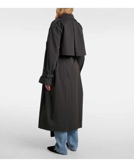 Trench-Coat En Coton Totême  en coloris Black