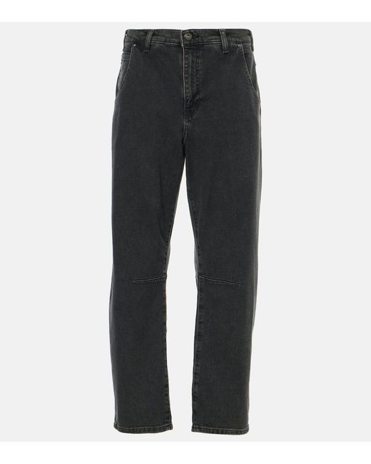 AG Jeans Gray Amsterdam Barrel-Leg Jeans
