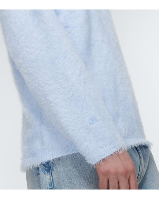 ERL Blue Brushed Sweater for men