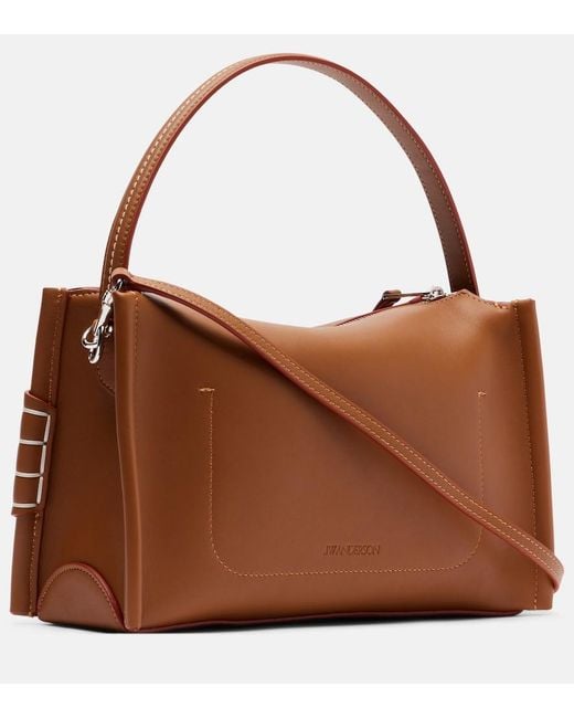 J.W. Anderson Brown Loafer Leather Top-Handle Bag