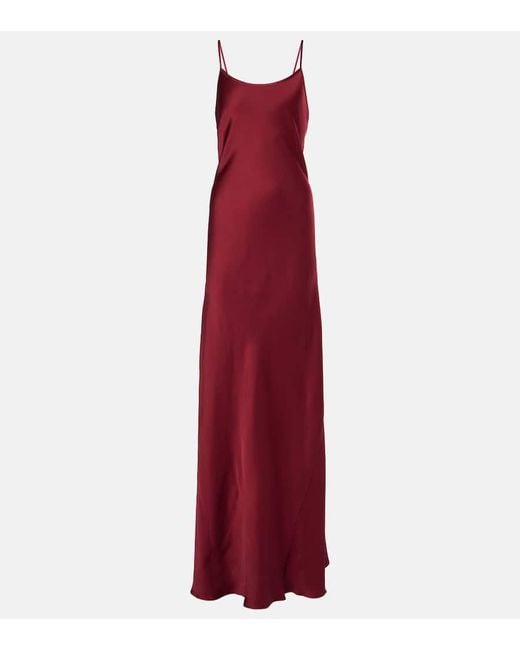 Victoria Beckham Red Crepe Satin Gown