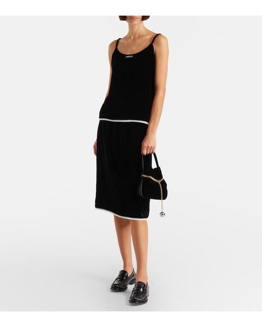 Prada Black Velvet Top