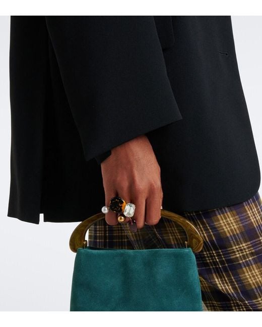 Dries Van Noten White Embellished Ring