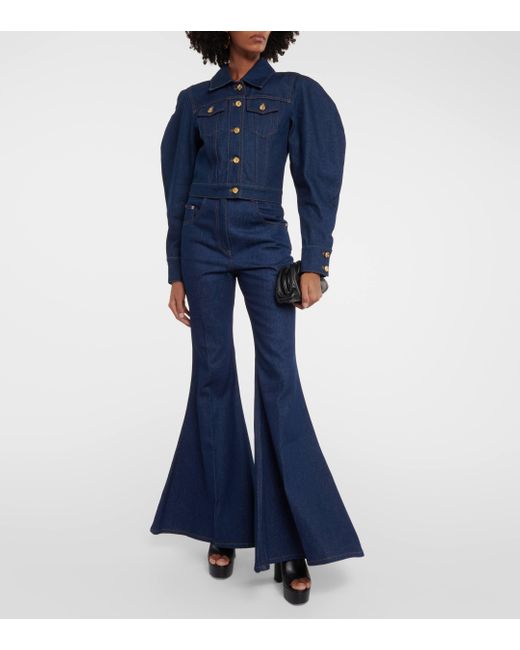 Nina Ricci Blue Cropped Denim Jacket