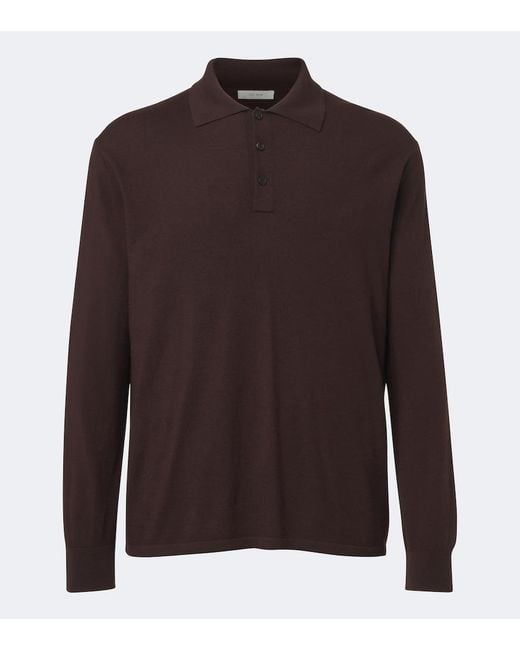 The Row Brown Menville Wool Polo Sweater for men