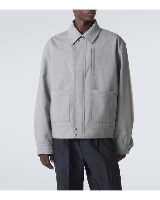 Dries Van Noten Gray Blouson Jacket for men