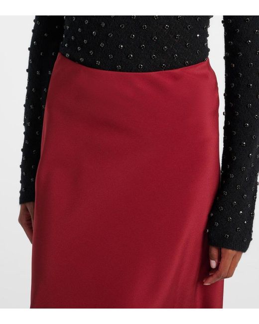 Gonna Midi Borbona di Max Mara in Red