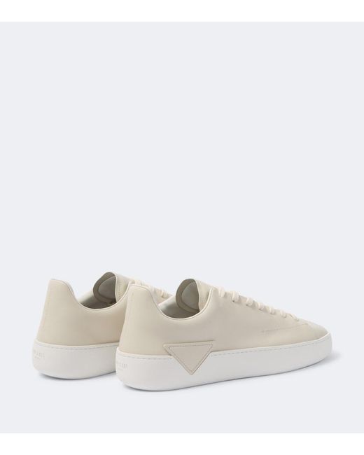 Prada Natural Court Leather Sneakers for men
