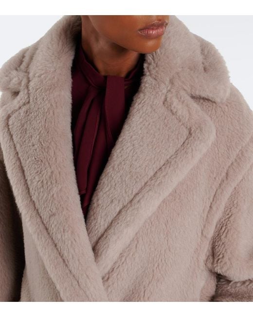 Max Mara Natural Alpaca, Wool, And Silk Teddy Coat