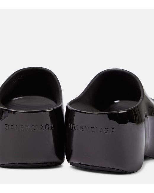 Mules Technoslide a plateforme Balenciaga en coloris Black