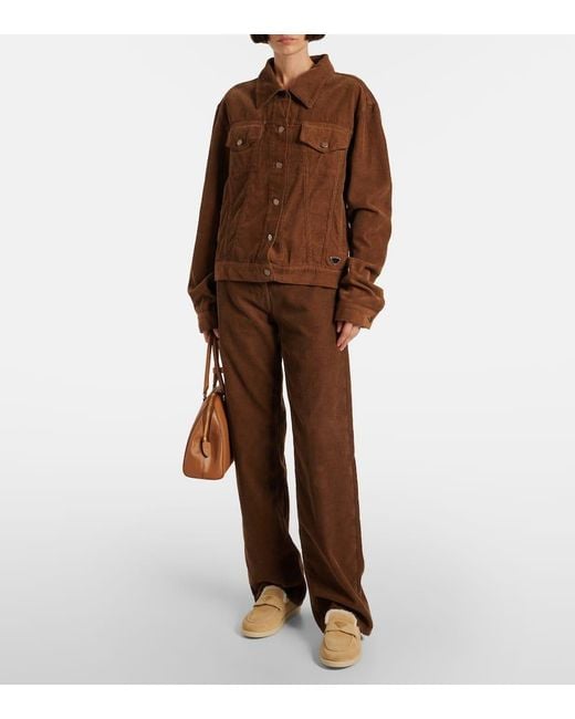 Prada Natural Shearling-Lined Suede Loafers