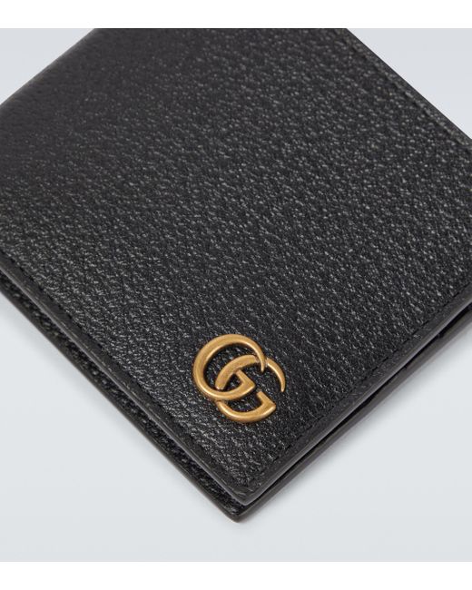 Portafoglio bi-fold GG Marmont da Uomo di Gucci in Nero | Lyst