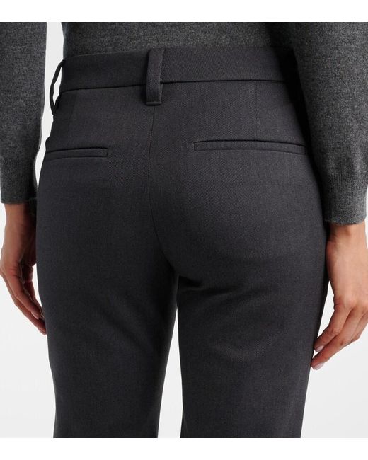 Brunello Cucinelli Blue Cotton-Blend Slim Pants