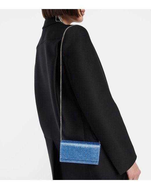 AMINA MUADDI Blue Superamini Embellished Clutch