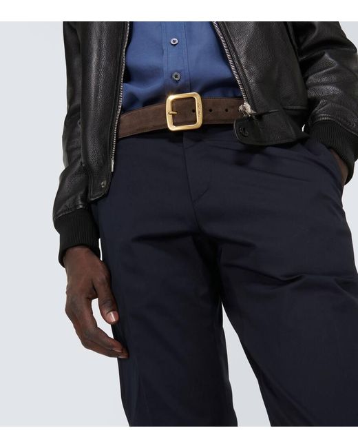 Cinturon de ante Tom Ford de hombre de color Black