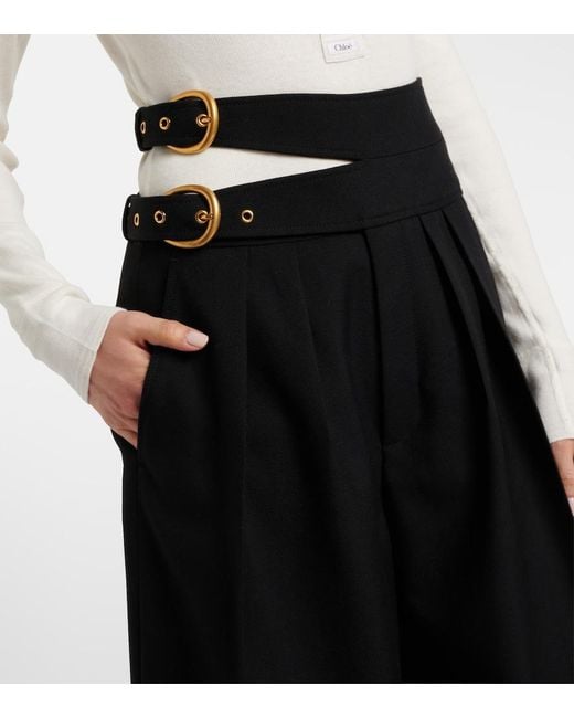 Chloé Black Virgin Wool Shorts