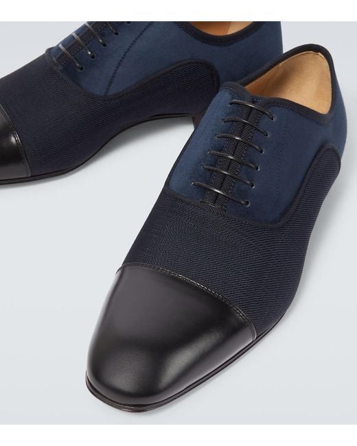 Christian Louboutin Blue Greggo Leather Oxford Shoes for men