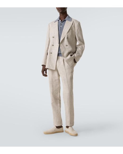 Brunello Cucinelli White Suede Espadrilles for men
