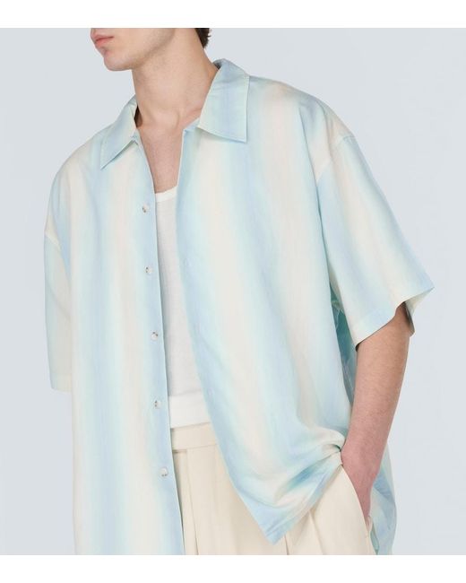 Commas Oversize Bowlinghemd in Blue für Herren