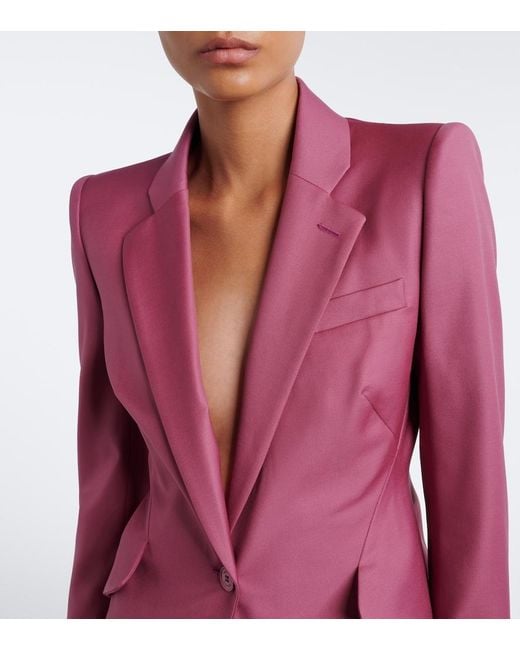 McQueen Purple Wool Blazer