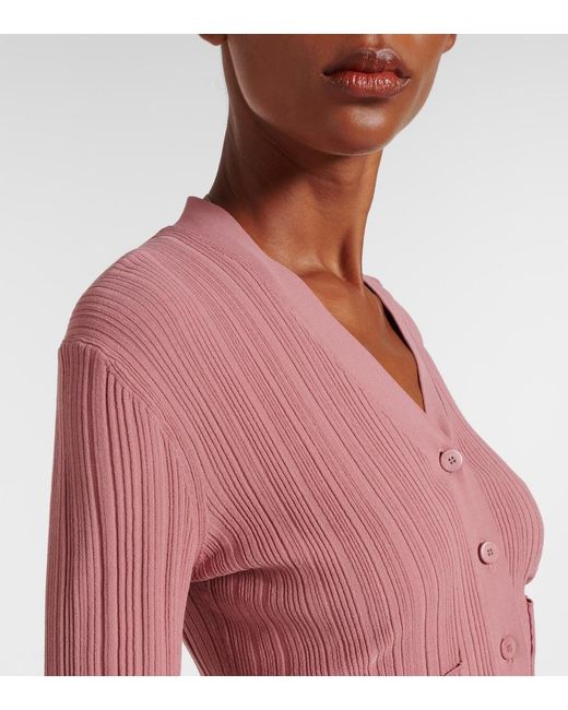 Joseph Pink Sinai Plisse Cardigan