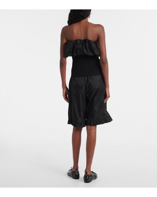 Ganni Black Draped Top