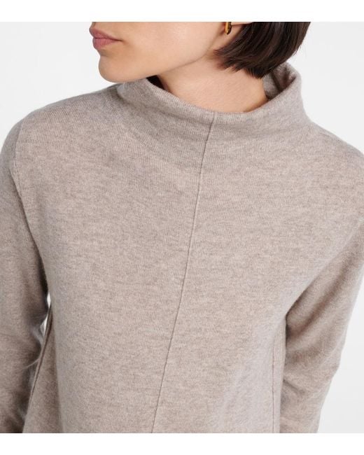 Jardin Des Orangers Natural Knitted Wool And Cashmere Midi Dress