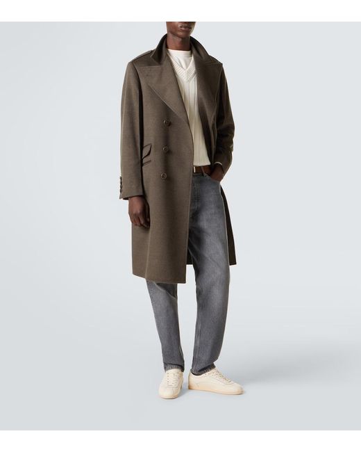 Brunello Cucinelli White Leather Sneakers for men