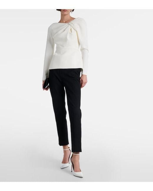 Safiyaa White Manya Crepe Top
