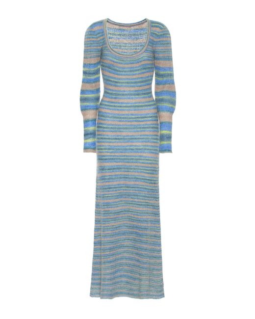 Jacquemus Blue La Robe Perou Mohair-blend Midi Dress