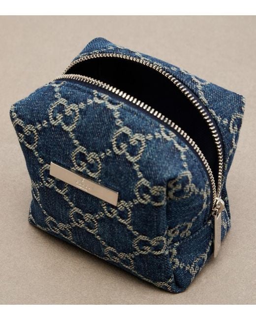 Gucci Blue Essence Classic Mini Denim Makeup Bag