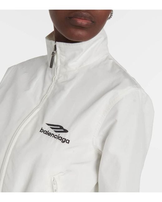 Balenciaga White 3B Sports Icon Track Jacket
