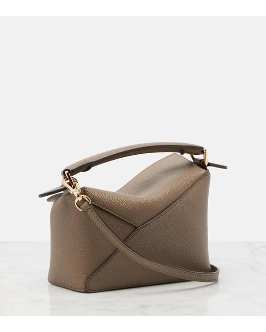 Loewe Metallic Puzzle Edge Mini Leather Top-Handle Bag