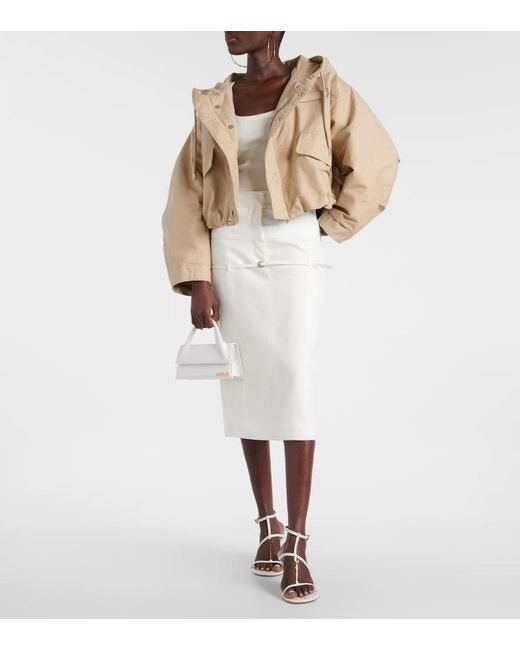 Jacquemus Natural La Parka Courte Caraco Hooded Canvas Jacket