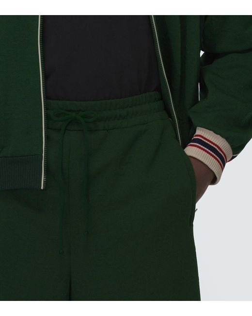 Shorts in jacquard GG di Gucci in Green da Uomo