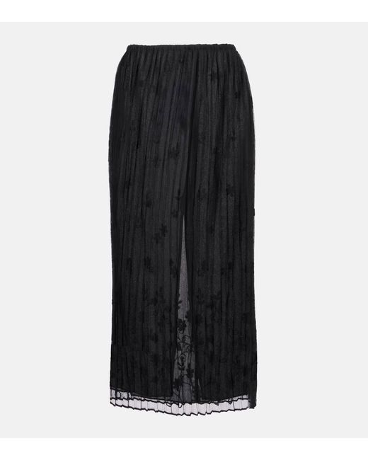 Totême  Black Bestickter Midirock Aus Tuell