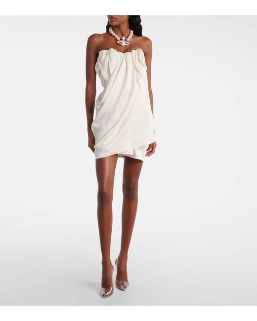Vivienne Westwood White Susana Draped Corset Dress