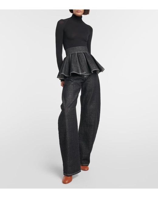 Alaïa Brown Leather Knee-High Boots