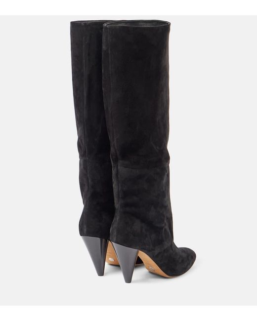 Proenza Schouler Black Cone 90 Suede Boots