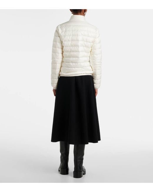 Moncler White Lans Packable Short Down Jacket